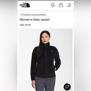 The North Face Women's Osito Jacket - Classic Black